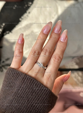 辣椒派 精工钢不掉色铸造一克拉蜂巢镶钻戒指女 优雅轻奢珠宝感