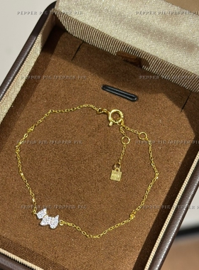 辣椒派通体s925纯银镀金西高地满钻手链女 俏皮甜妹小狗轻盈气质