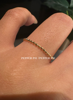 辣椒派可水洗复古蕾丝链条软戒女钻石切割珠珠极细小众高级感叠戴