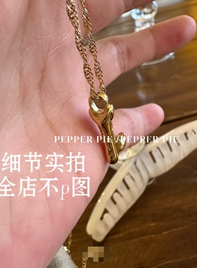 辣椒派秋冬氛围感 ins小众甜酷cowboy骑士靴项链女毛衣链 复古