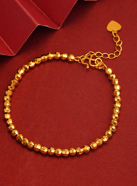 新中式沙金手链饰品女爆闪碎冰冰