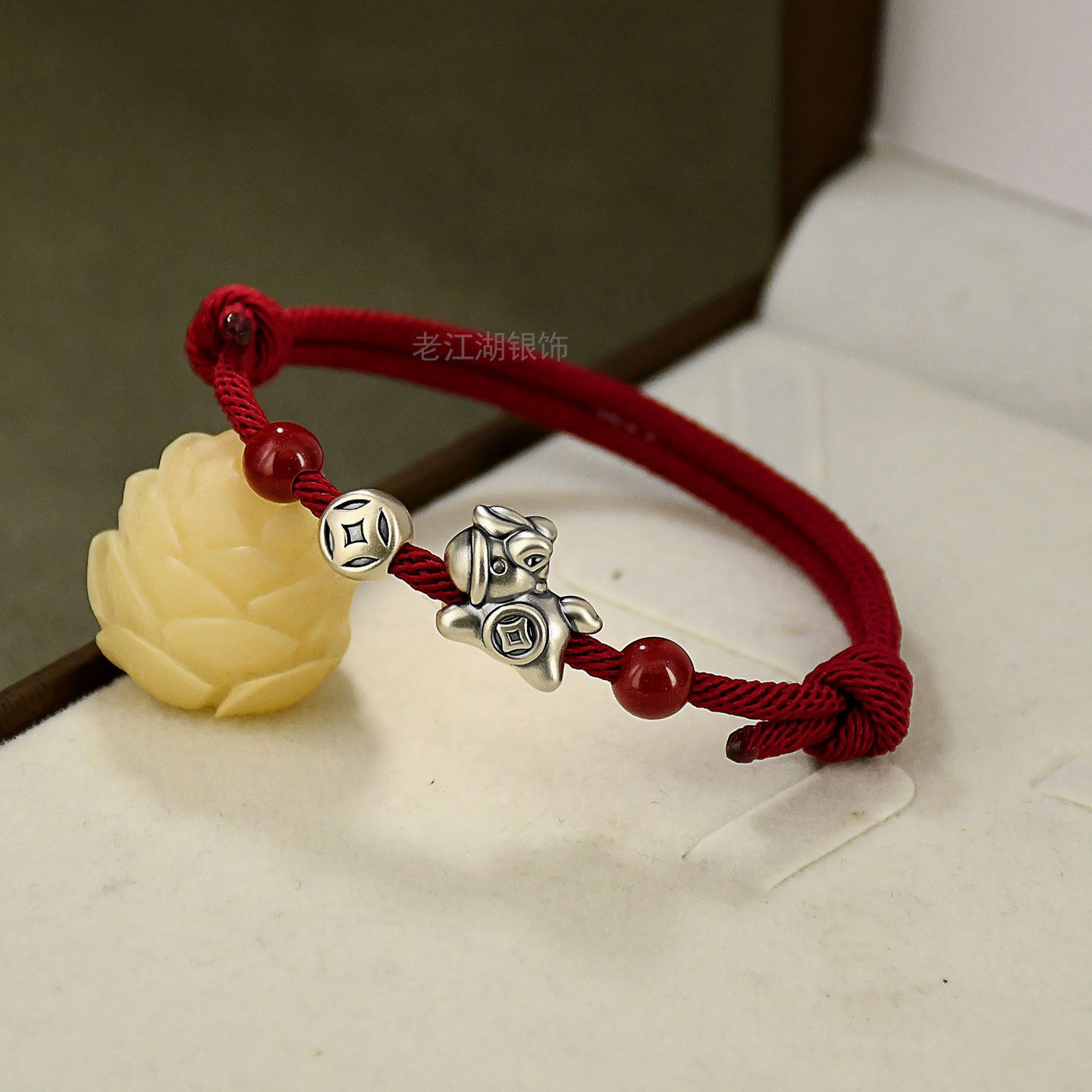 纯银999马上有钱手链国红绳转运珠福字生肖马手饰本命年男女礼物,淘宝优惠券,粉丝福利购,淘宝优惠卷