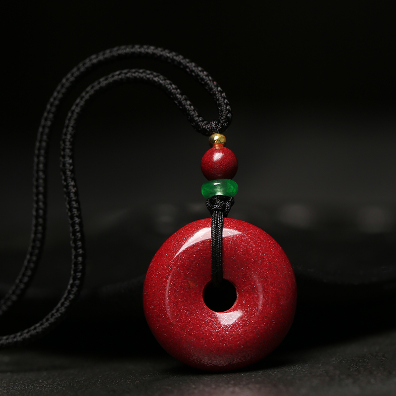 原矿高含量朱砂天然平安扣女项链男士吊坠本命年挂件虎年护身符,淘宝优惠券,粉丝福利购,淘宝优惠卷