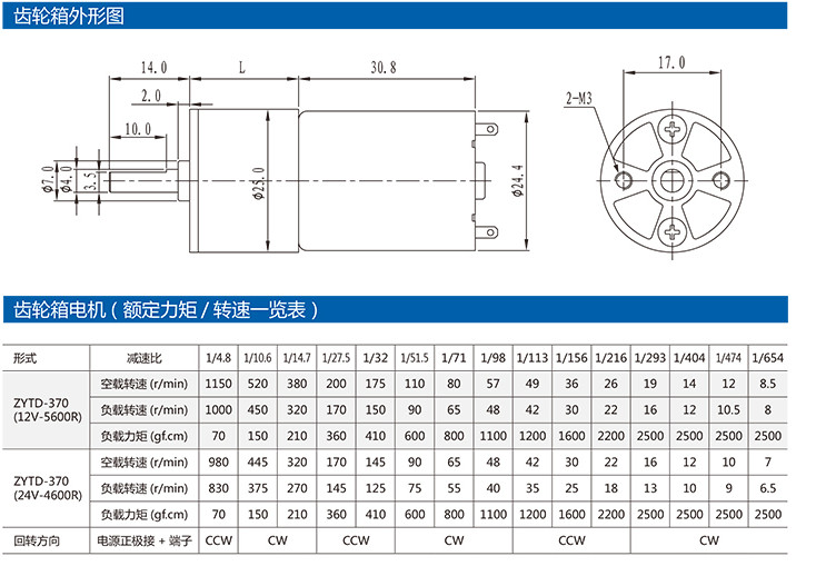 微型低速金属减速电机ZGA25RP12V/24V 扭矩大正反转可调速噪音小 - 图2