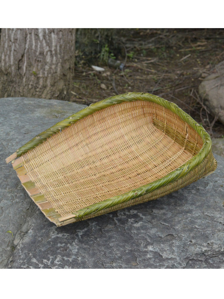 簸箕全手工竹编天然特色竹肖箕竹篮椭圆竹畚箕洗菜沥水竹筐篓包邮_虎窝淘