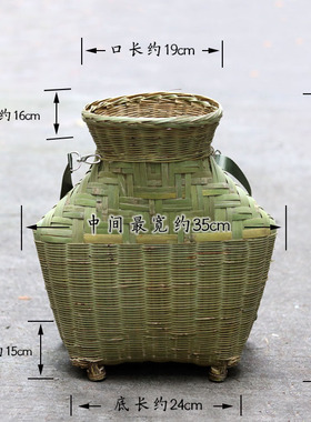 手工竹编垂钓鱼篓采摘仿旧虾笼