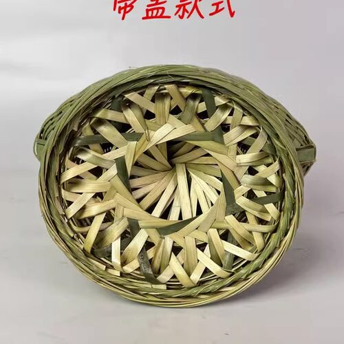 包邮全手工竹编鱼篓竹篓捕鱼篓虾篓鱼笼怀旧茶叶篓采摘篮舞台道具 - 图1