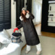 Black cotton-padded fashionable thickened warm cotton-padded jacket