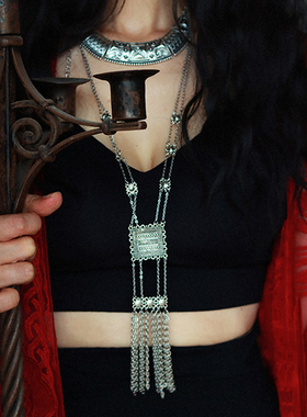 invia作旧金属可分开佩戴项链