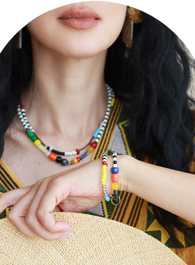 invia玉石米珠可分开佩戴项链