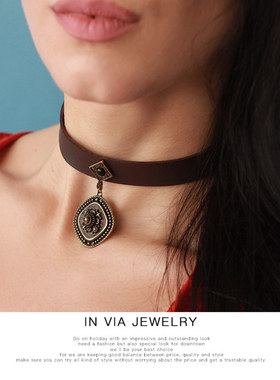 欧美项圈民族女锁骨链2020新款