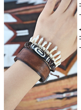 印第安民族部落风手腕女男士手镯