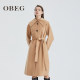 Obi-Qian wool double-sided wool coat