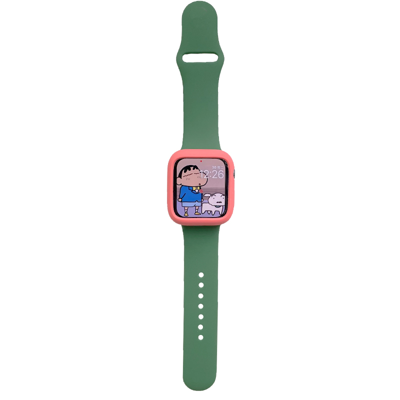 硅胶表带撞色软壳适用iwatch保护壳6789苹果se手表拼色applewatch - 图3