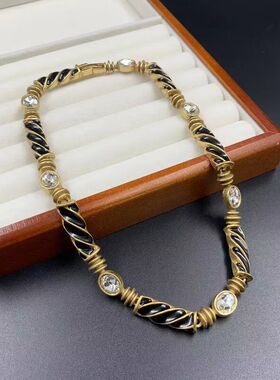 中古个性宫廷风项链 复古风设计感西洋项链 小众个性潮酷项链