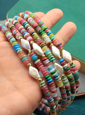 春夏方糖小众彩色多巴胺珍珠多