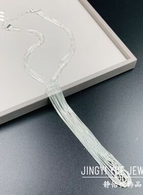 欧美跨境简约Y型蛇骨链 冷淡风设计感长款锁骨链 中古金属项链女