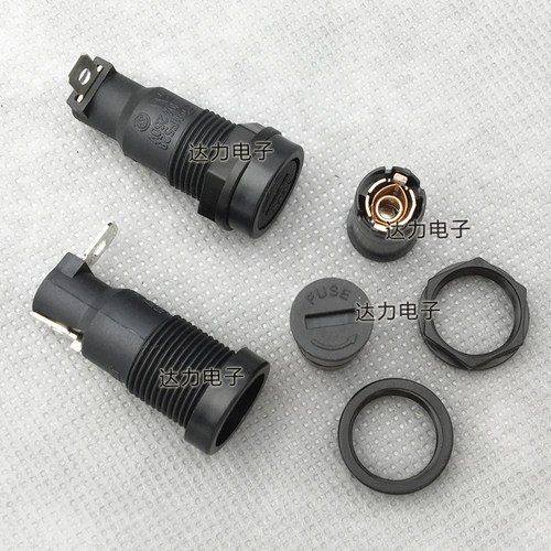 10A250V  MF528日本进口保险座 5x20mm玻璃保险座 FUSE 面板安装 - 图1