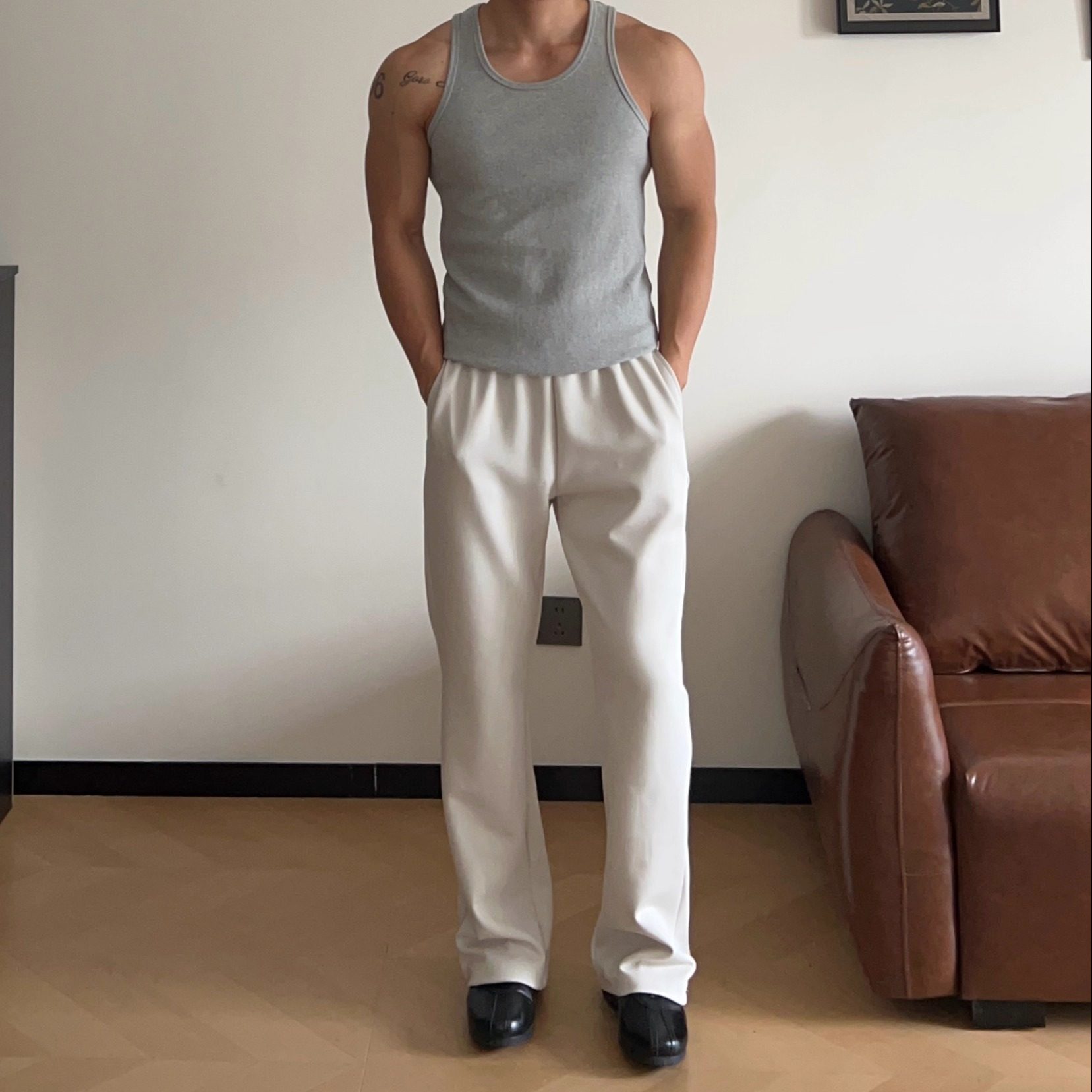 ULTISO本源 美式380g空气层卫裤重磅517微喇宽松垂感运动休闲长裤,淘宝优惠券,粉丝福利购,淘宝优惠卷