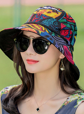 女夏天太阳帽户外遮阳帽大檐帽
