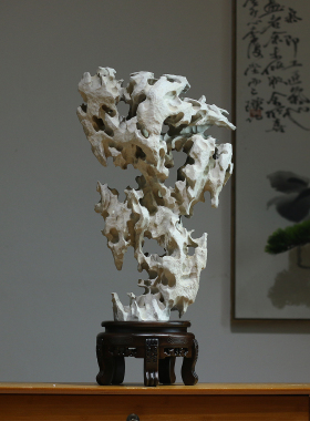 太湖石天然原石观赏石装饰摆件