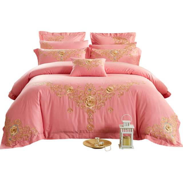 Hengyuanxiang Home Textile Pink Princess Style Bedding Four-piece Set