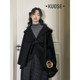 Short bow cloak wide-colored woolen