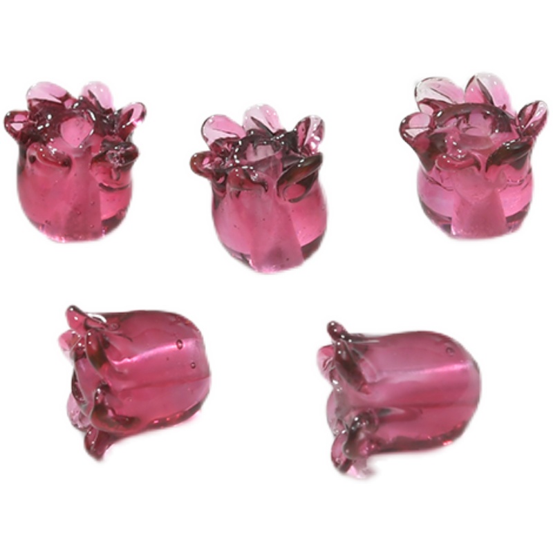 清新铃兰花瓣金沙琉璃珠diy手工耳饰手链项链发簪串珠饰配件材料 - 图3