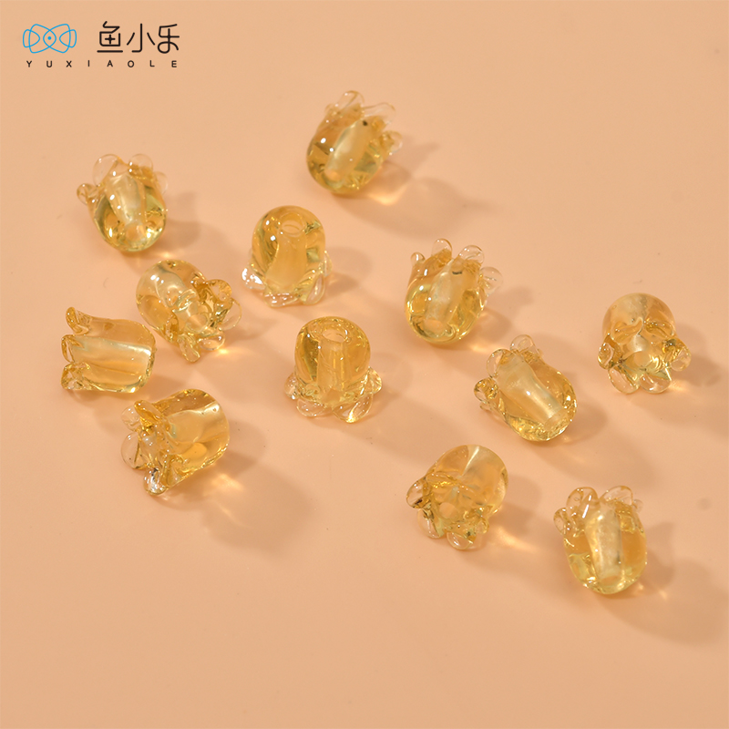 清新铃兰花瓣金沙琉璃珠diy手工耳饰手链项链发簪串珠饰配件材料 - 图1