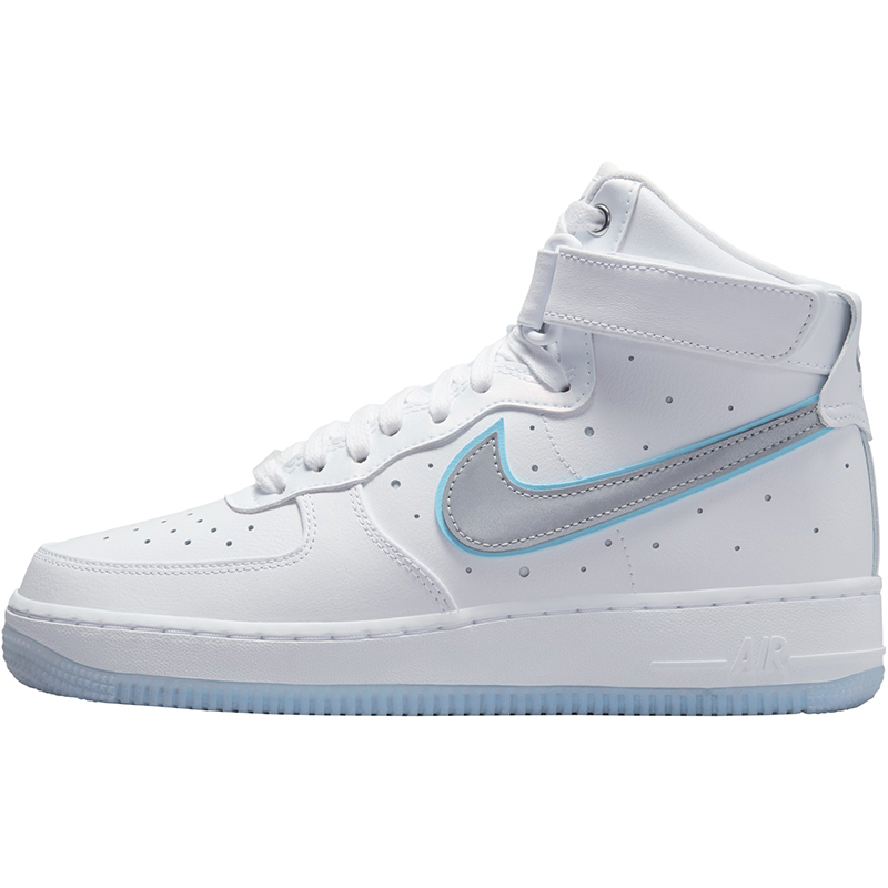 Nike耐克女鞋Air Force 1空军一号AF1白蓝高帮休闲板鞋FB1865-101-图3