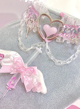 原创|天使choker项圈医疗系涩谷Y2K辣妹项圈复古千禧亚注射器项圈