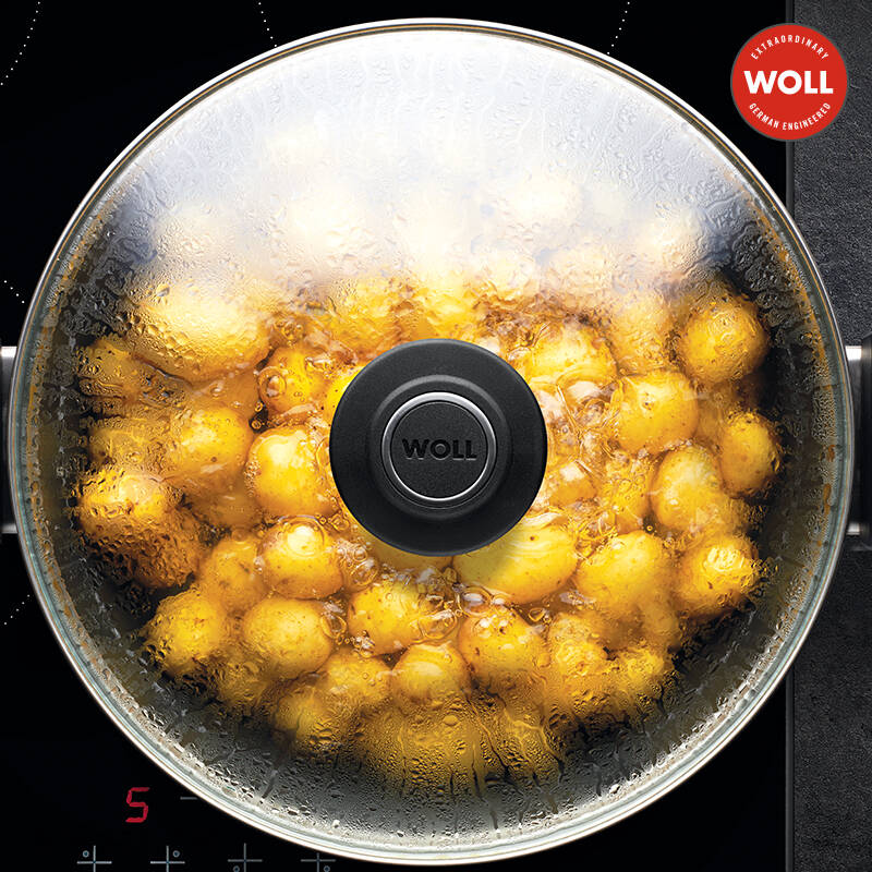 德国WOLL正品锅盖家用炒锅30cm可视钢化玻璃盖子煎汤蒸锅 - 图3