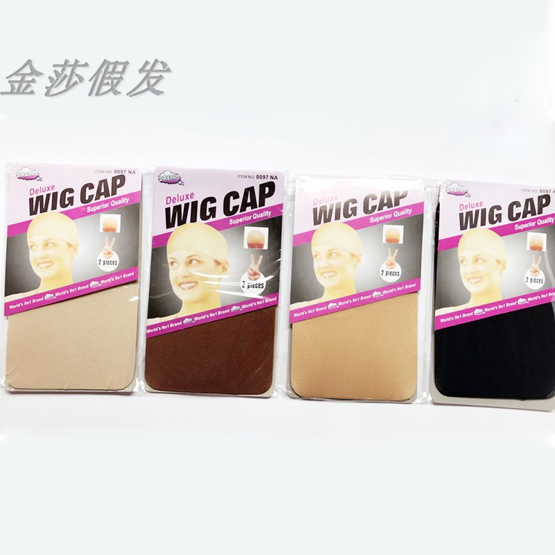 假发女头套发网单头通两个装尼龙发网蕾丝发帽wig cap - 图0