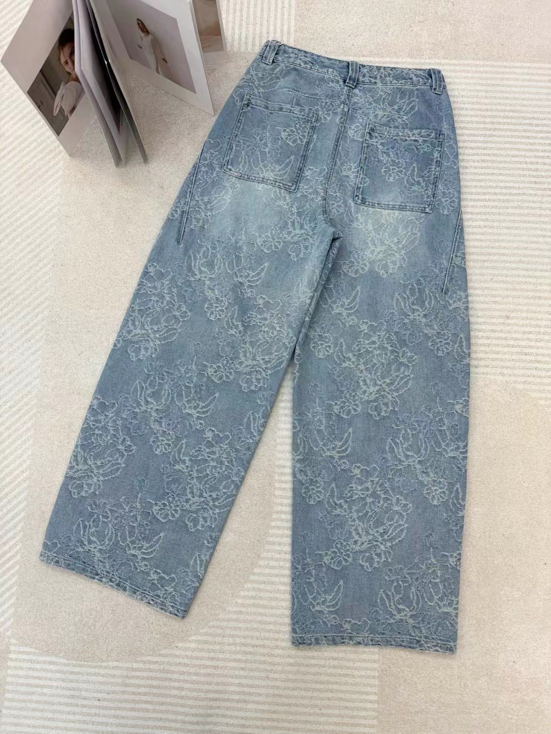 2026早春新款韩版时尚百搭显瘦高腰直筒阔腿裤女牛仔裤,淘宝优惠券,粉丝福利购,淘宝优惠卷