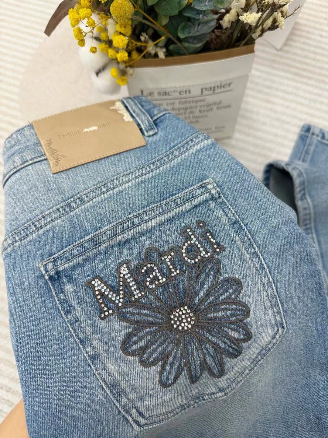 雏菊牛仔裤/窄版阔腿小个子显腿长裤子时尚百搭高腰显瘦直筒裤女,淘宝优惠券,粉丝福利购,淘宝优惠卷