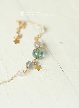 与你载梦压星河。日本星星拉长石