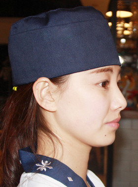 日式风料理黑白色西餐厅厨师帽