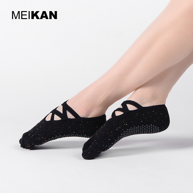 meikan绑带普拉提室内防滑袜地板袜 meikan瑜伽袜子