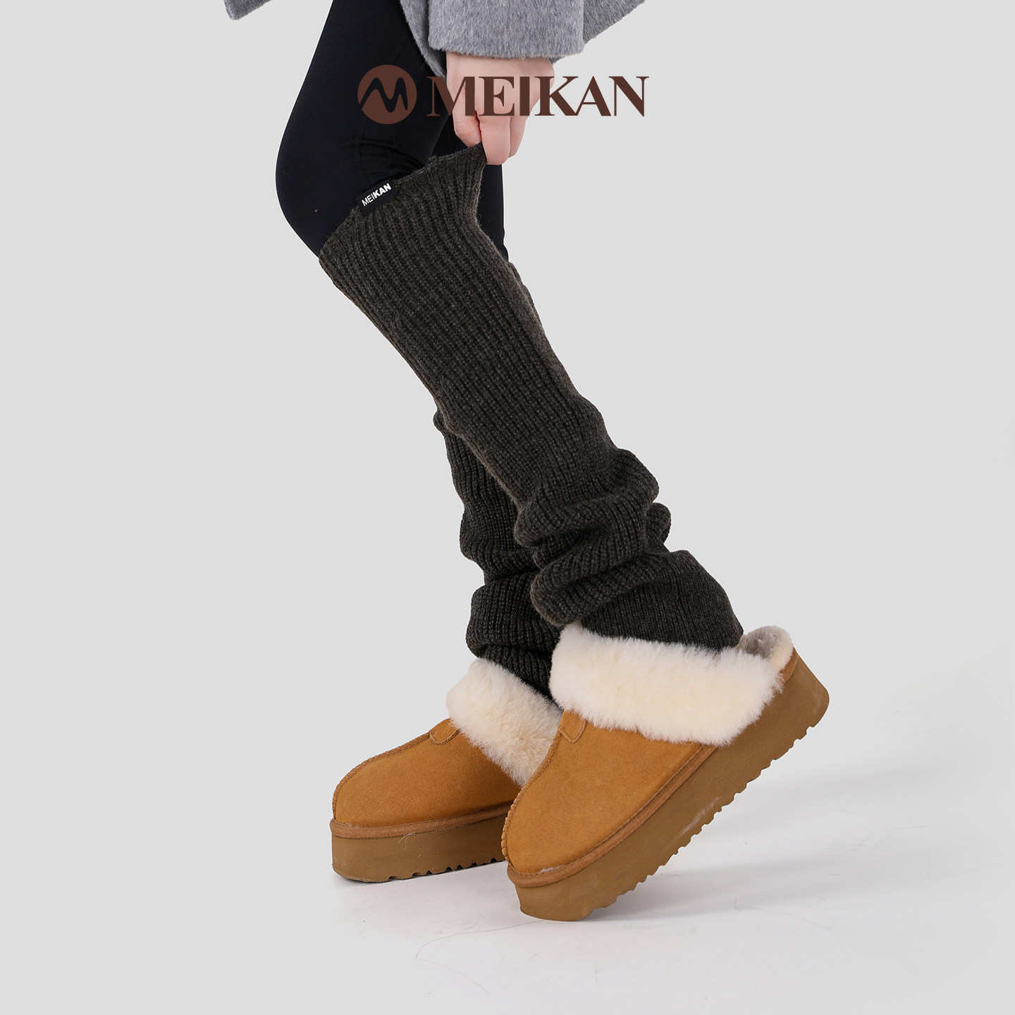 Wool Sock Covers Knitted Pile Socks Calf Socks