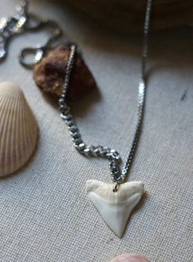 个性设计项链鲨鱼牙男女