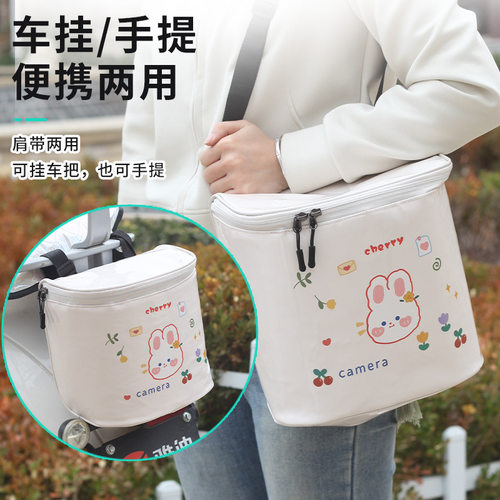 电动车加大号挂包防水头盔实用小装备雅迪专用前挂包大容量前置兜 - 图2