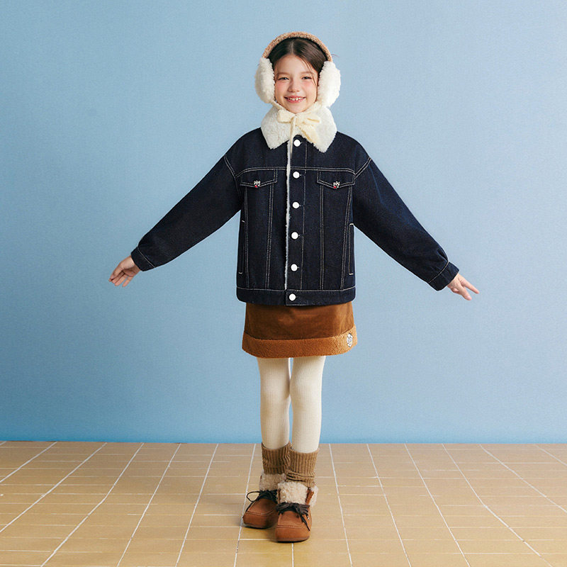 笛莎官方旗舰童装女童厚款外套冬季新款大童女孩儿童加绒保暖上衣,淘宝优惠券,粉丝福利购,淘宝优惠卷