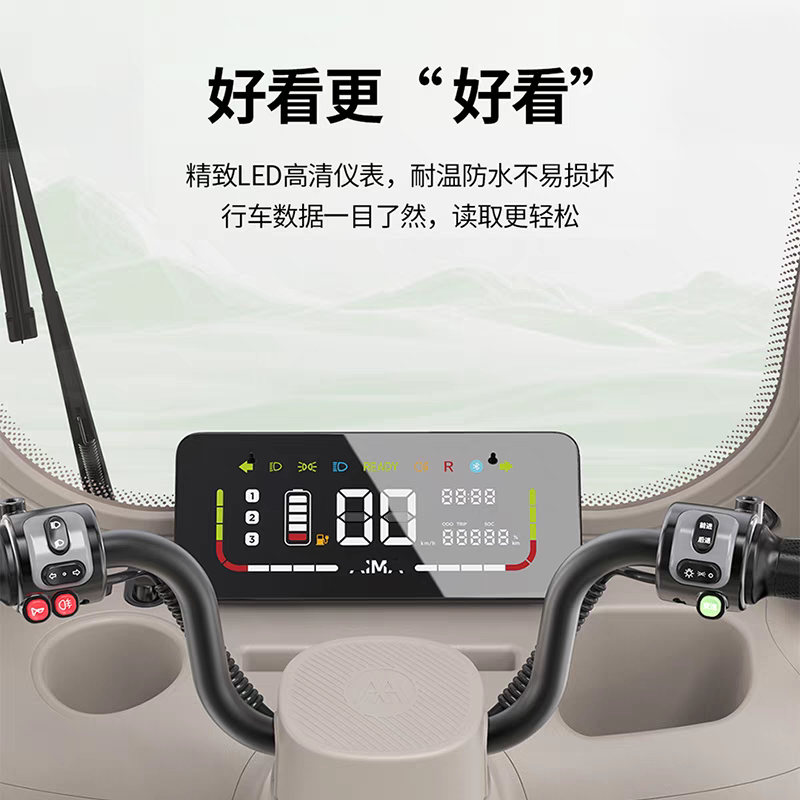 爱玛国标电动三轮车乐淘CA500老头乐代步家庭用全封闭2025年新款 - 图2