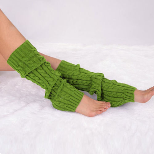 Dance Knitted Leg Warmers Socks纯棉女袜套长针织保暖护腿女袜 - 图1