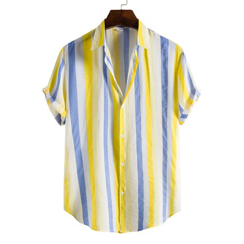African Shirt Print Casual Men's Short Sleeve Top非洲衬衫男 - 图3
