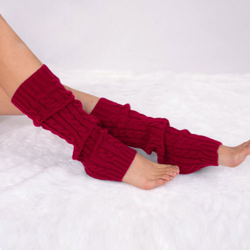 Dance Knitted Leg Warmers Socks纯棉女袜套长针织保暖护腿女袜 - 图3