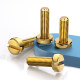 Brass one-slot grooved cylindrical head screw screw screw bolt GB65 M1.2M1.4M1.6M2.5M3