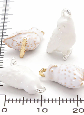 万圣节猫头鹰挂饰日本kiwa贵和diy手工饰品配件合金滴油
