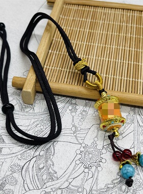 六字真言吊坠项坠挂绳可调节挂绳