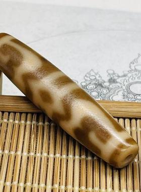 西藏天然黄玛瑙天珠包浆吊坠项坠